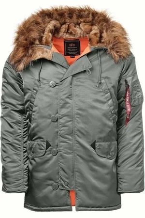 Alpha Industries Hombre, Chaquetas, Verde, Talla: S