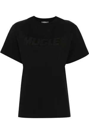 MUGLER Mujer, Camisetas, Negro, Talla: S