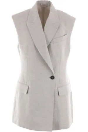 Brunello Cucinelli Mujer, Chaquetas, Gris, Talla: XS
