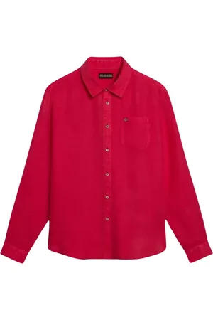 Napapijri Hombre, Camisas, Rojo, Talla: L