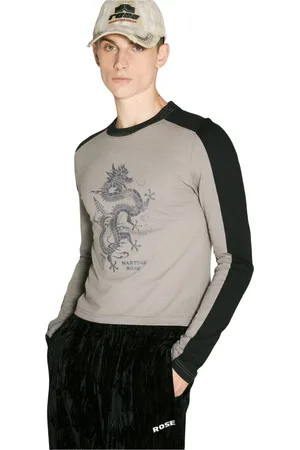 MARTINE ROSE Hombre, Camisetas, Gris, Talla: S