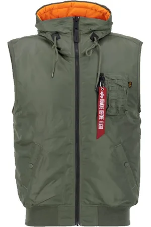Alpha Industries Hombre, Chaquetas, Verde, Talla: M