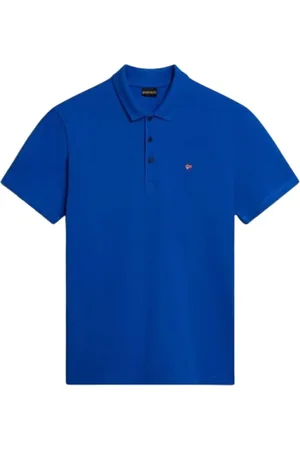 Napapijri Hombre, Camisetas, Azul, Talla: S