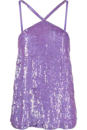 P.A.R.O.S.H. Mujer, Camisetas, Púrpura, Talla: S