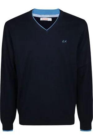 sun68 Hombre, Jerseys, Azul, Talla: L
