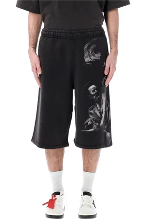 OFF-WHITE Hombre, Pantalones cortos, Negro, Talla: S