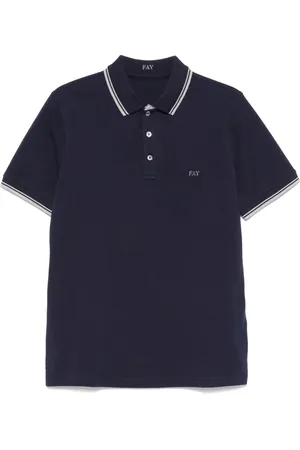 FAY Hombre, Camisetas, Azul, Talla: S