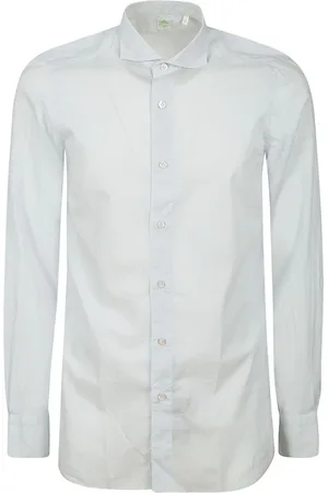 Finamore Hombre, Camisas, Azul, Talla: 2XL