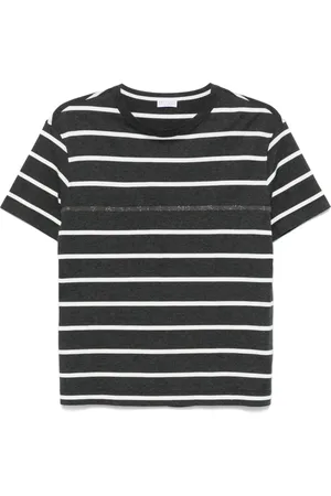 Brunello Cucinelli Mujer, Camisetas, Negro, Talla: L