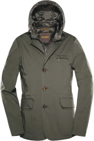 MOORER Hombre, Chaquetas, Gris, Talla: L