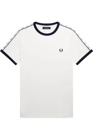 Fred Perry Hombre, Camisetas, Blanco, Talla: 2XL