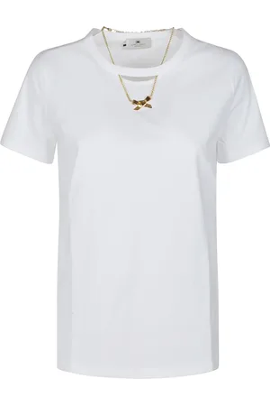 Elisabetta Franchi Mujer, Camisetas, Blanco, Talla: XS