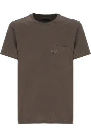 FAY Hombre, Camisetas, Marrón, Talla: 2XL