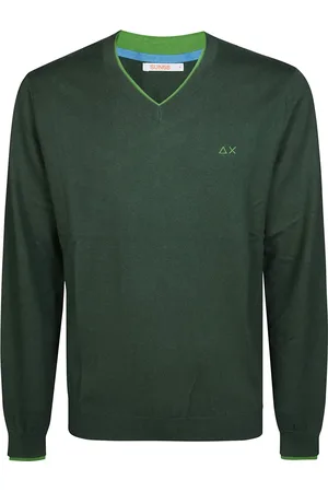 sun68 Hombre, Jerseys, Verde, Talla: L
