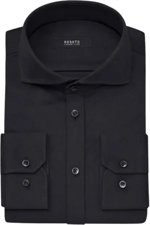 DESOTO Hombre, Camisas, Negro, Talla: S