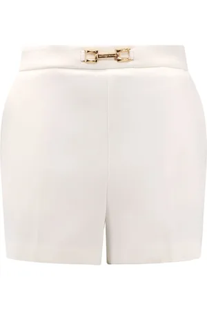 Elisabetta Franchi Mujer, Pantalones cortos, Blanco, Talla: S