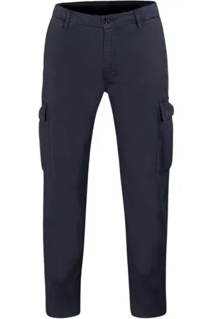 MOORER Hombre, Pantalones, Azul, Talla: XL