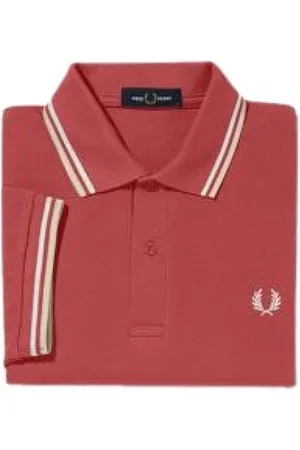 Fred Perry Hombre, Camisetas, Rojo, Talla: S