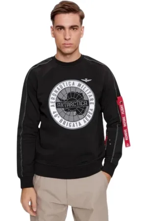 Aeronautica Militare Hombre, Sudaderas, Negro, Talla: 2XL