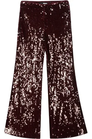 ROTATE Mujer, Pantalones, Rojo, Talla: S