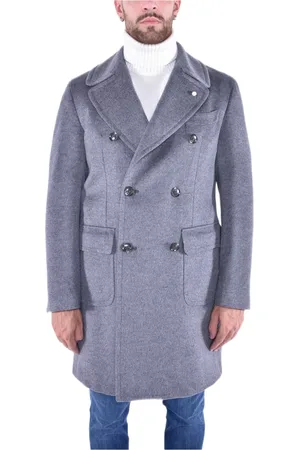 LUIGI BIANCHI MANTOVA Hombre, Abrigos, Gris, Talla: L