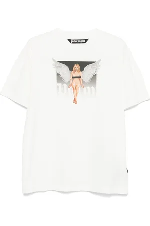 Palm Angels Hombre, Camisetas, Blanco, Talla: S
