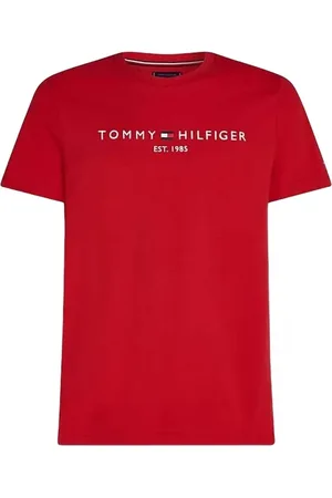Tommy Hilfiger Hombre, Camisetas, Rojo, Talla: L