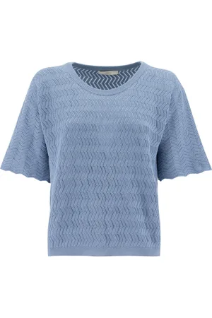 FEDELI Mujer, Camisetas, Azul, Talla: M