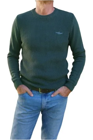 Aeronautica Militare Hombre, Jerseys, Verde, Talla: L
