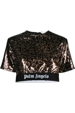 Palm Angels Mujer, Blusas y Camisas, Marrón, Talla: M