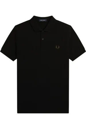 Fred Perry Hombre, Camisetas, Negro, Talla: M