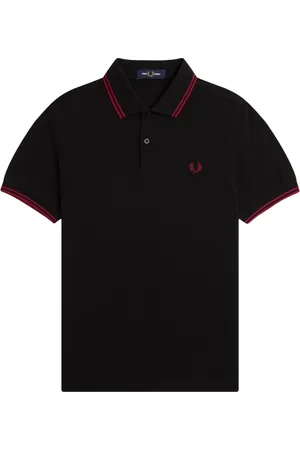 Fred Perry Hombre, Camisetas, Negro, Talla: S