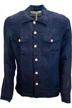 ELEVENTY Hombre, Camisas, Azul, Talla: S