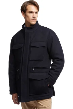 Brooks Brothers Hombre, Abrigos, Azul, Talla: M