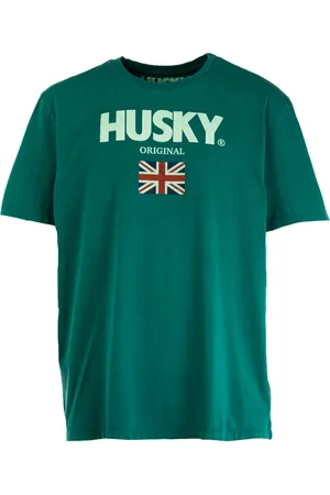 HUSKY Hombre, Camisetas, Verde, Talla: M