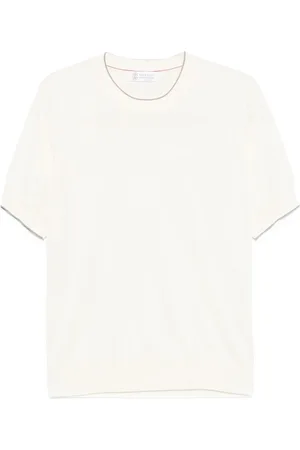 Brunello Cucinelli Hombre, Camisetas, Blanco, Talla: M