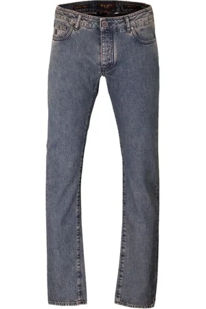 MOORER Hombre, Vaqueros, Gris, Talla: W33