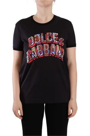 Dolce & Gabbana Mujer, Camisetas, Negro, Talla: S
