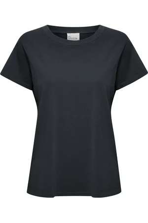 My Essential Wardrobe Mujer, Camisetas, Negro, Talla: L