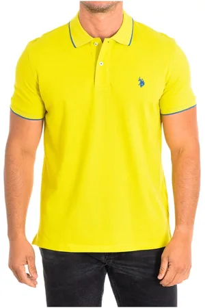 U.S. Polo Assn. Hombre, Camisetas, Amarillo, Talla: M