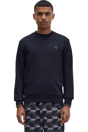Fred Perry Hombre, Sudaderas, Azul, Talla: S