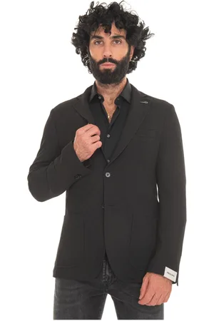 PAOLONI Hombre, Chaquetas, Negro, Talla: L