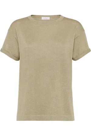 Brunello Cucinelli Mujer, Camisetas, Verde, Talla: M