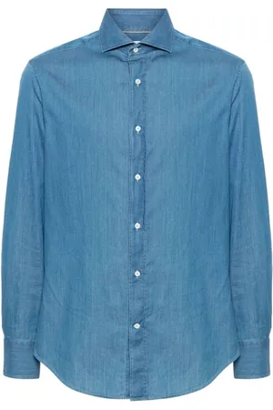 Brunello Cucinelli Hombre, Camisas, Azul, Talla: M