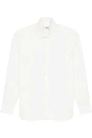 LANEUS Hombre, Camisas, Blanco, Talla: L