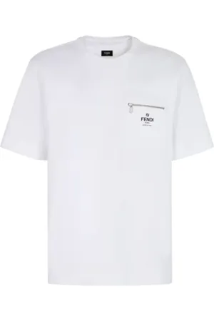 Fendi Hombre, Camisetas, Blanco, Talla: S