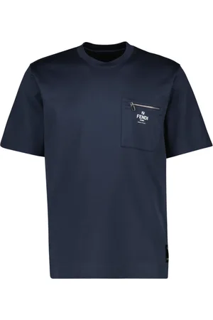Fendi Hombre, Camisetas, Azul, Talla: M