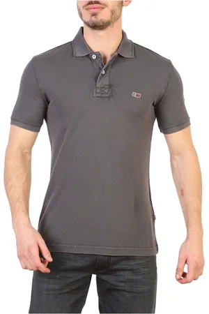 Napapijri Hombre, Camisetas, Gris, Talla: S