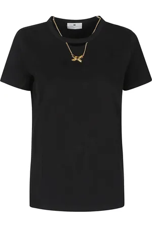 Elisabetta Franchi Mujer, Camisetas, Negro, Talla: M