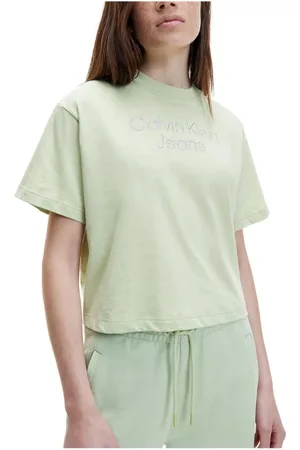 Calvin Klein Mujer, Camisetas, Verde, Talla: L